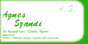 agnes szandi business card